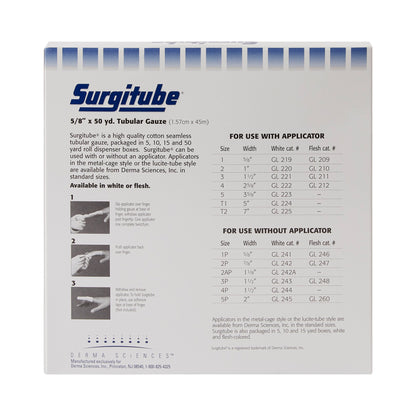 Surgitube® Tubular Retainer Dressing, Size 1, 5/8 Inch x 50 Yard