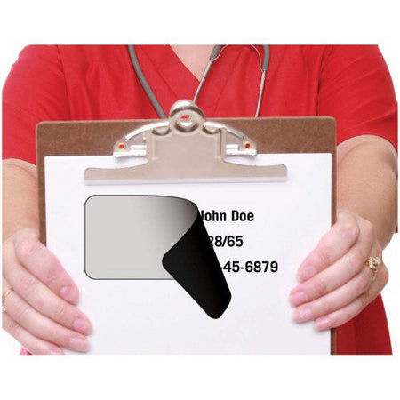 Pre-Printed Label pdc® Auxiliary Label White Paper Block Out Black Privacy Label 2 X 2-15/16 Inch