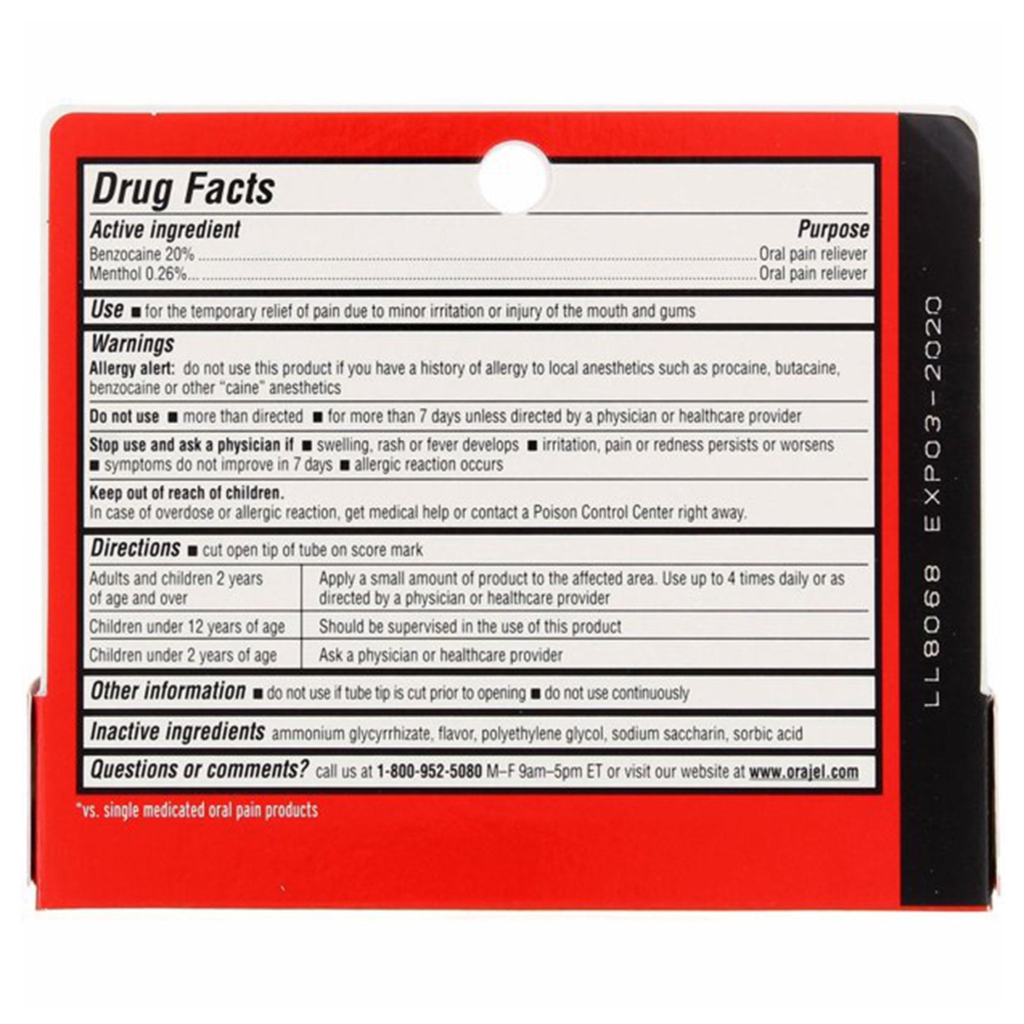 Orajel™ 3X Medicated for Toothache & Gum Gel Extra Strength