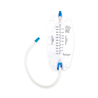 Urinary Leg Bag TruCath™ Premium Without Valve Sterile 1,000 mL Vinyl / Flocked