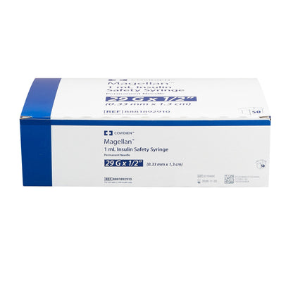 Magellan™ 1 mL Insulin Syringe with Needle, 29 Gauge, 1/2 Inch Needle Length