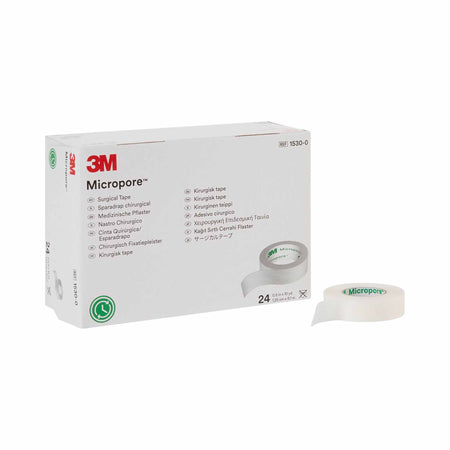 Solventum 1530-0 3M Micropore Paper Medical Tape, 1/2 Inch x 10 Yard, White