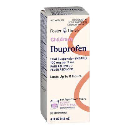 Foster & Thrive™ Ibuprofen Children's Pain Relief, Bubble Gum Flavor