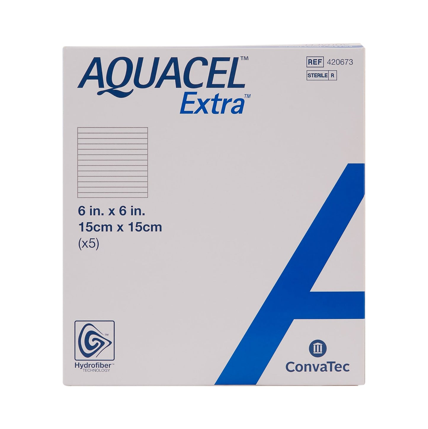 Convatec 420673 Aquacel® Extra™ Gelling Fiber Wound Dressing, 6 x 6 Inch