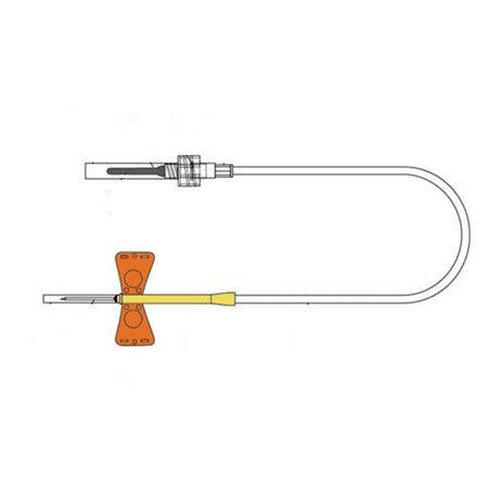 K-Shield Advantage® Blood Collection Set 21 Gauge 3/4 Inch Needle Length Safety Needle 12 Inch Tubing Sterile