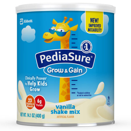 Abbott Nutrition 66959 PediaSure Grow & Gain Shake Mix, Vanilla, 14.1-ounce can