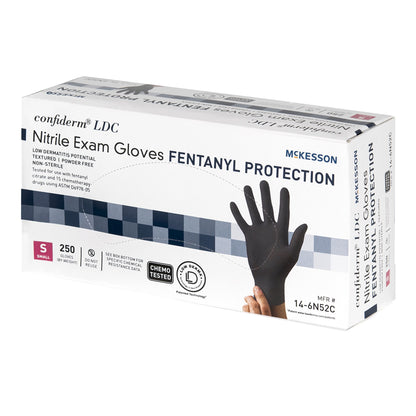 McKesson Confiderm® LDC Nitrile Exam Glove, Small, Black