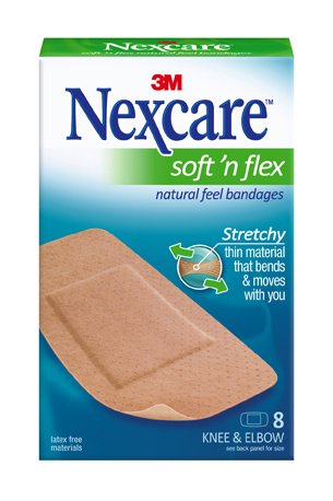 3M 571-08 Nexcare Soft 'n Flex Tan Adhesive Strip, 2 x 4 Inch
