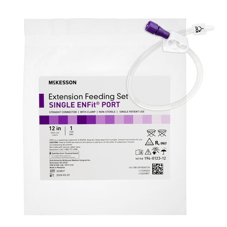 McKesson 194-0123-12 Bolus Enteral Feeding Extension Tube Set