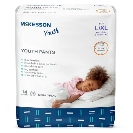 McKesson YPLXL Youth Pants, Large/X-Large, Large / X-Large, Pull On with Tear Away Seams