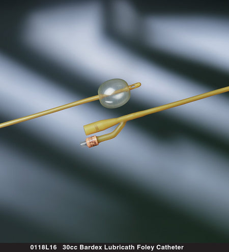 Bard 0118L18 Bardex Foley Catheter, 18 Fr., Short, 2-Way