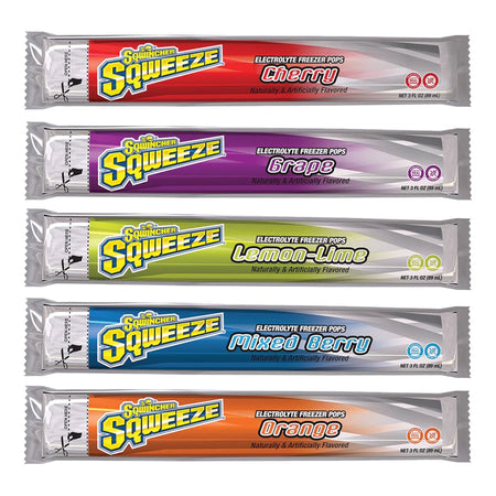 Kent Precision Foods 159200201 Sqwincher Squeeze Assorted Flavors Electrolyte Freeze Pop