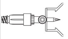 Mini Spike® Dispensing Pin with Ultrasite® Valve and Security Clip