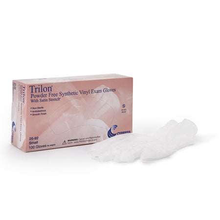 McKesson 25-92 Trilon Vinyl Exam Glove, Small, Clear