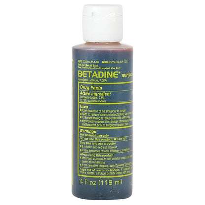 Surgical Scrub Solution Betadine® 4 oz. Bottle 7.5% Strength Povidone-Iodine NonSterile