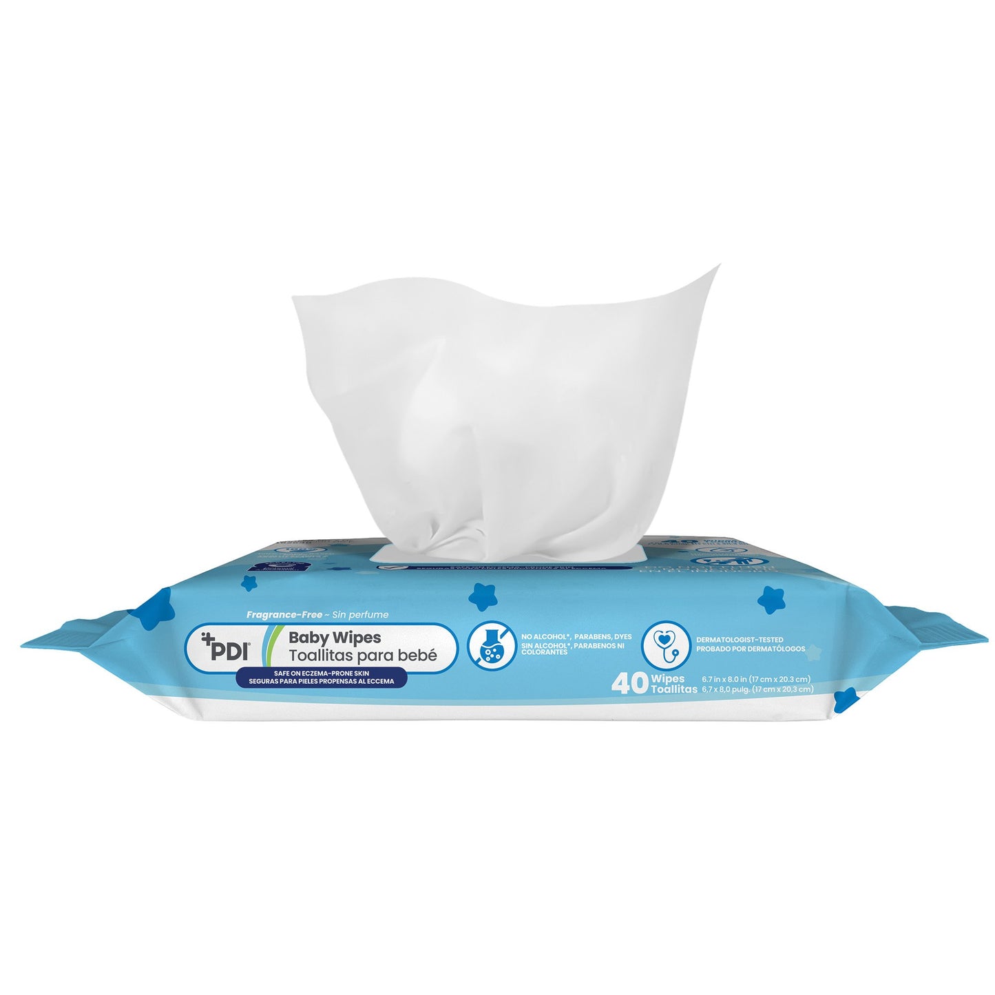 Baby Wipe PDI® Soft Pack Unscented 40 Count