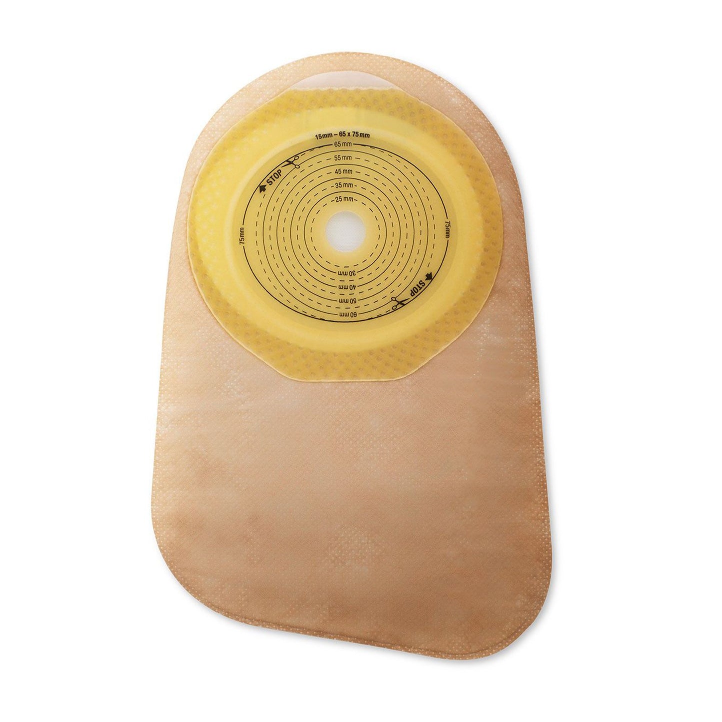 Premier™ One-Piece Closed End Beige Colostomy Pouch, Pre-cut to Fit 35 mm Stoma