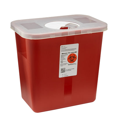 Cardinal 8970 SharpSafety™ Multi-purpose Sharps Container, 2 Gallon, 10 x 7¼ x 10½ Inch
