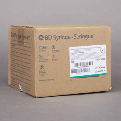 PrecisionGlide™ 3 mL Syringe with Hypodermic Needle, 23 Gauge, 1-Inch Length