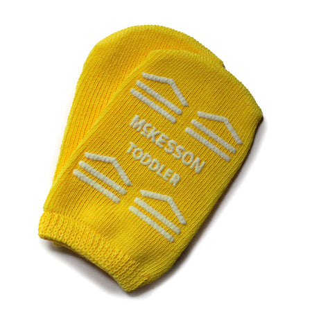 McKesson 16-T-3850 Slipper Socks Unisex Toddler Double Tread Single Patient Use Yellow