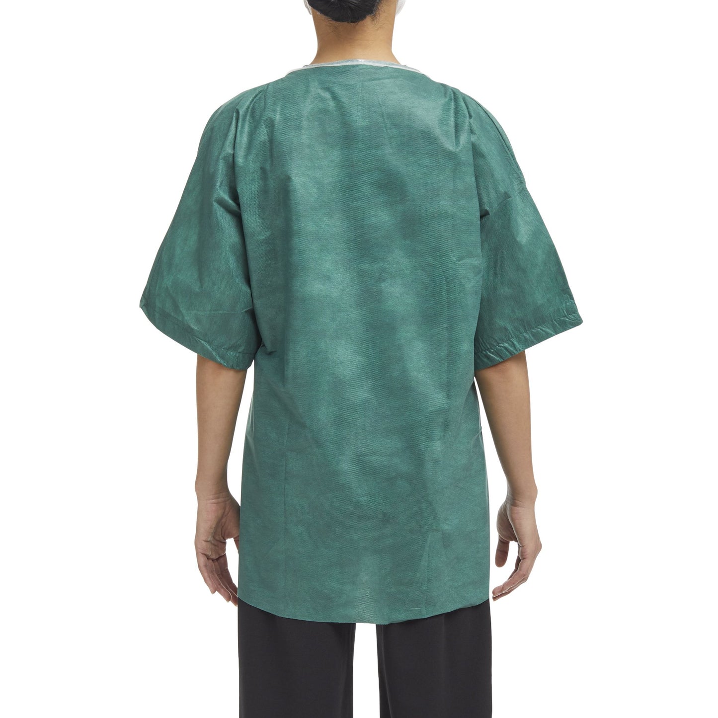 Graham Medical Short Sleeve Scrub Shirt, Green, Medium