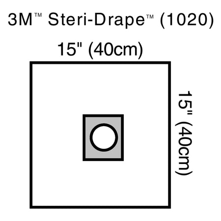 3M 5717 Steri-Drape Sterile Small EENT Drape, 15 x 15 Inch