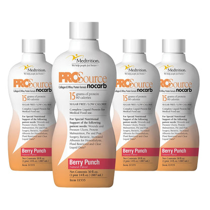 ProSource NoCarb™ Berry Punch Collagen and Whey Protein Formula, 32-ounce Bottle