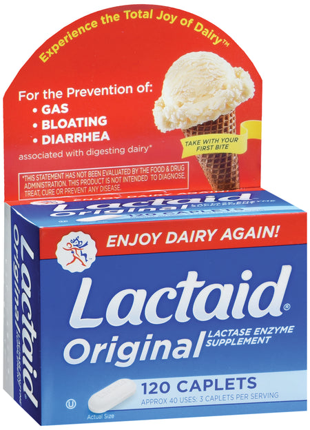 Johnson & Johnson Consumer 800800300 Lactaid Original Lactase Enzyme Dietary Supplement