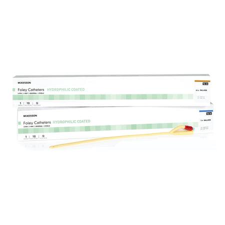 McKesson 16-LFOL524 Hydrophilic-Coated Latex Foley Catheter, Standard Tip, 24 Fr.