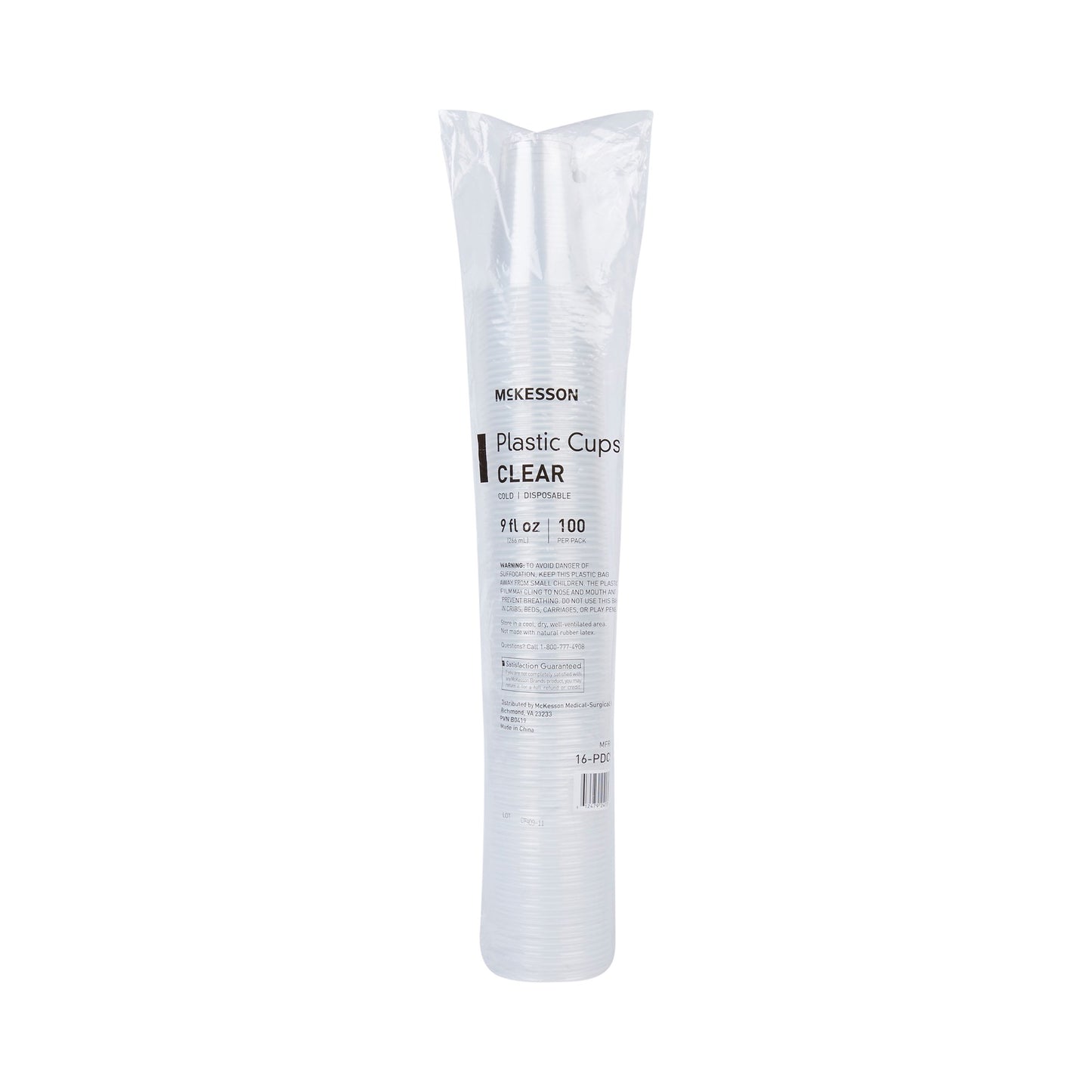 McKesson Polypropylene Drinking Cups, 9 oz., Clear