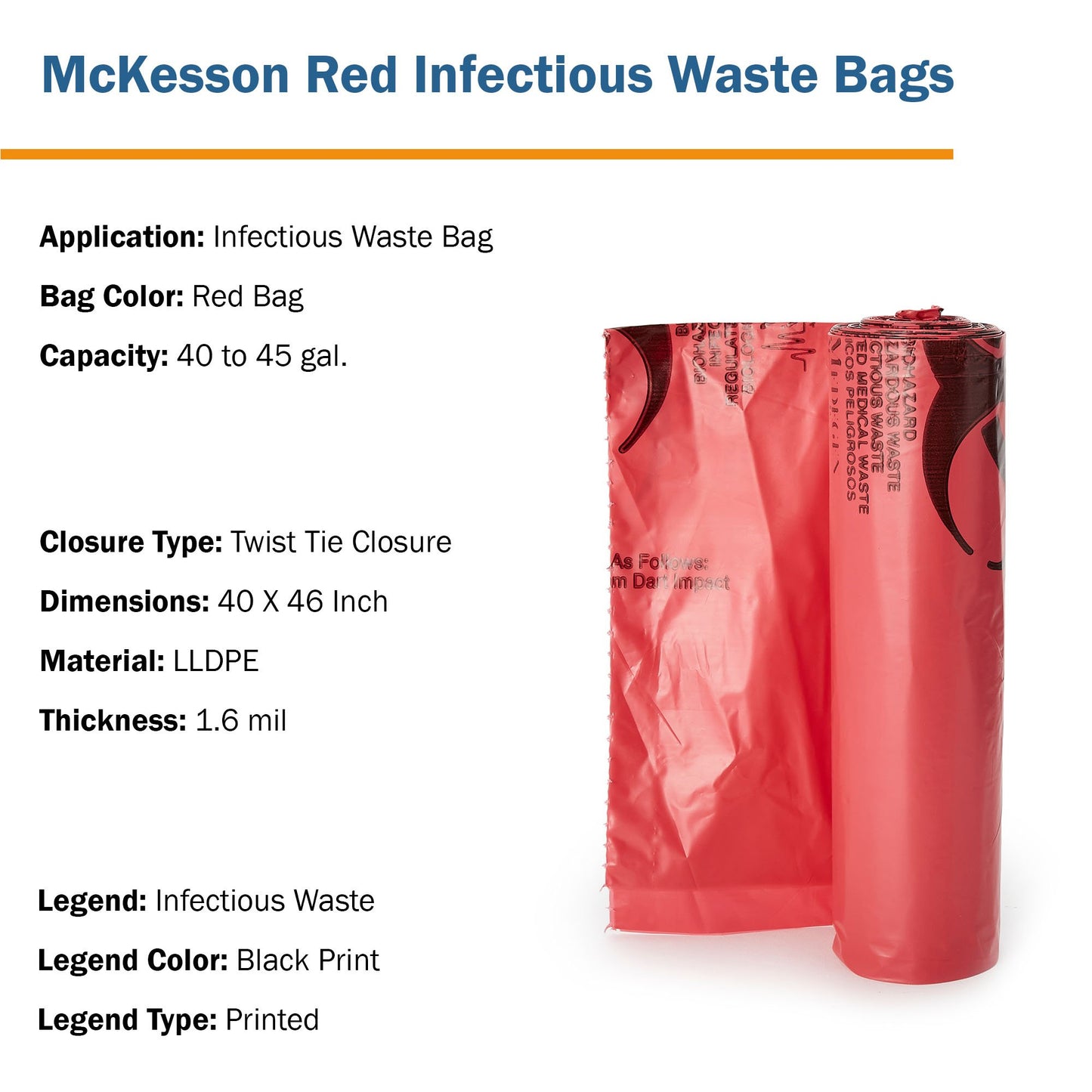 McKesson Infectious Waste Bag