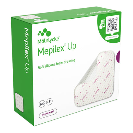 Molnlycke 212299 Mepilex Up Foam Dressing, 4 x 8 Inch, 5 to 12 Inch Length, White