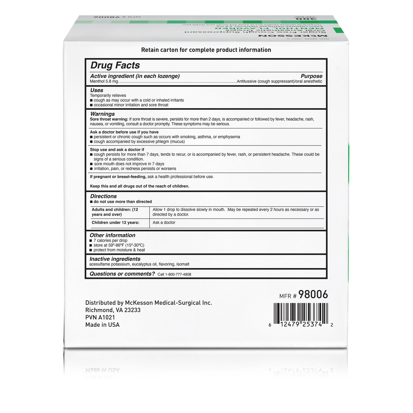 MooreBrand® Menthol Cold and Cough Relief