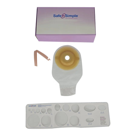 Safe N Simple SNS7612258 Ostomy Pouch Safe n Simple One-Piece System 12 Inch Length Convex