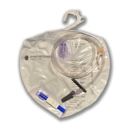 Safe N Simple GMDBU2000 Urinary Drain Bag Greystone Medical Anti-reflux Valve Sterile