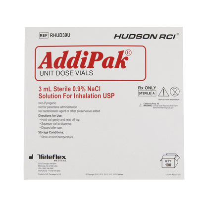 AddiPak 0.9% NaCl Unit Dose Vials for Nebulizers by Medline product image - view 2