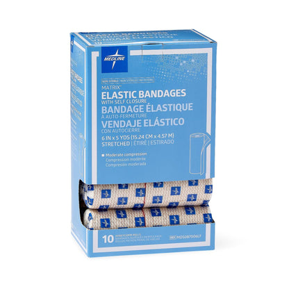 Matrix Double Hook and Loop Closure Elastic Bandage, 6 Inch x 5 Yard