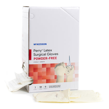 McKesson 20-1060N Perry Performance Plus Surgical Glove, Size 6, Cream