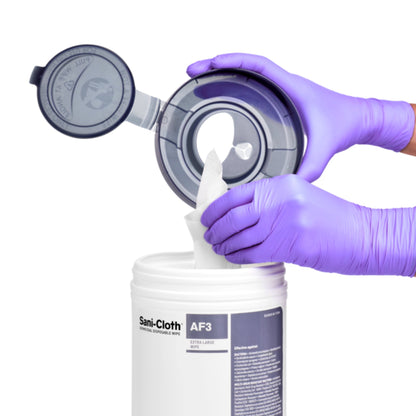 Sani-Cloth® AF3 Germicidal Extra Large Disinfectant Wipes, Canister, 75 ct.