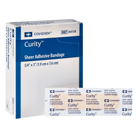Cardinal 44118 Curity Sheer Adhesive Strip, ¾ x 3 Inch