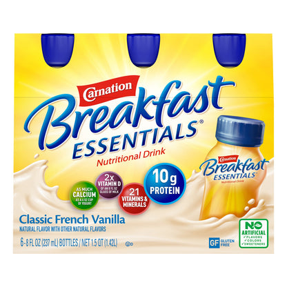 Carnation Breakfast Essentials® Vanilla Nutritional Drink, 8-ounce bottle