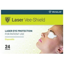 Vanalay Vee-Shield Laser Eye Protector, One Size Fits Most, Adhesive, 24 Pair/Box, 816023