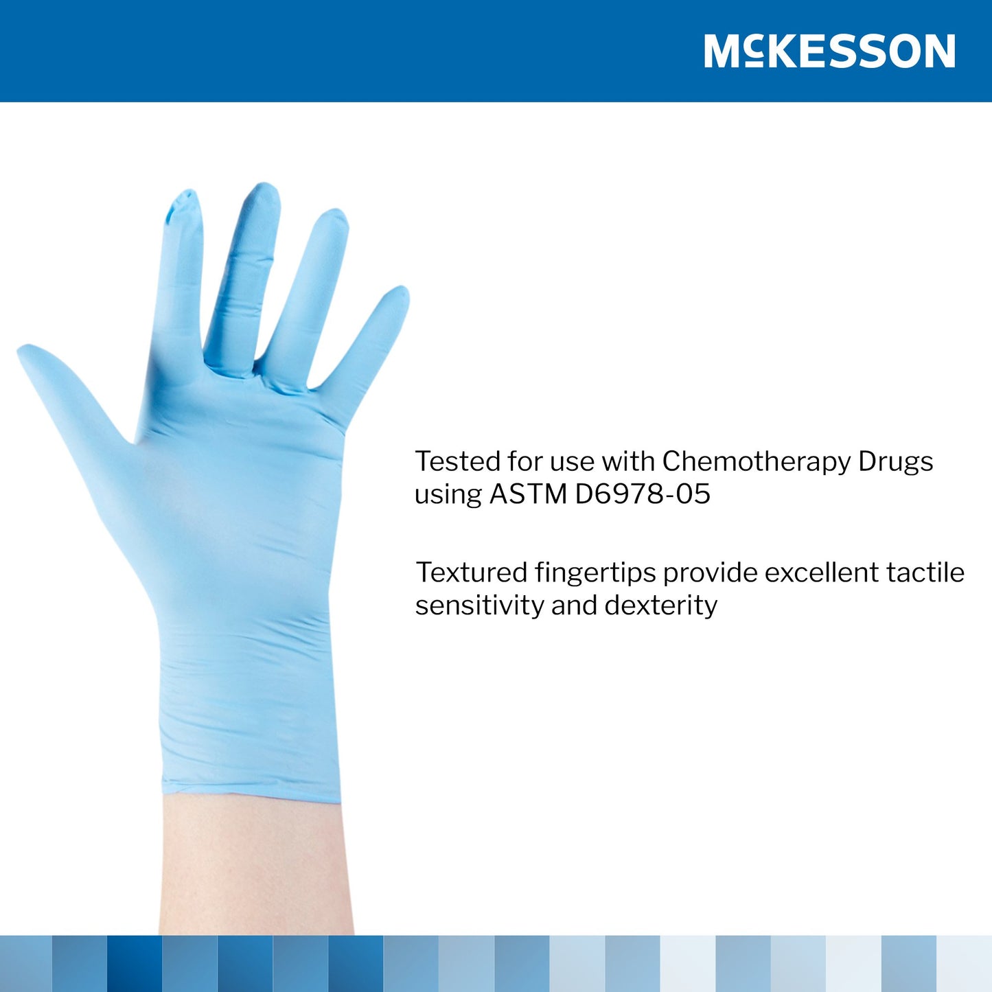 McKesson Confiderm® 4.5C Nitrile Exam Glove, Extra Small, Blue