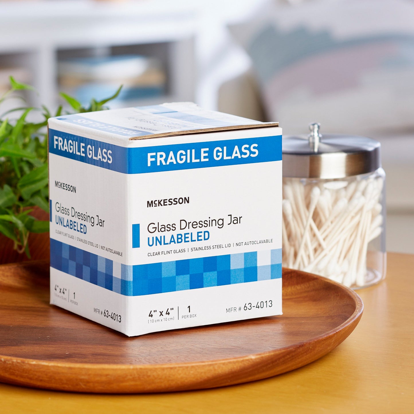 McKesson Glass Unlabeled Sundry Jar, 4 x 4 in