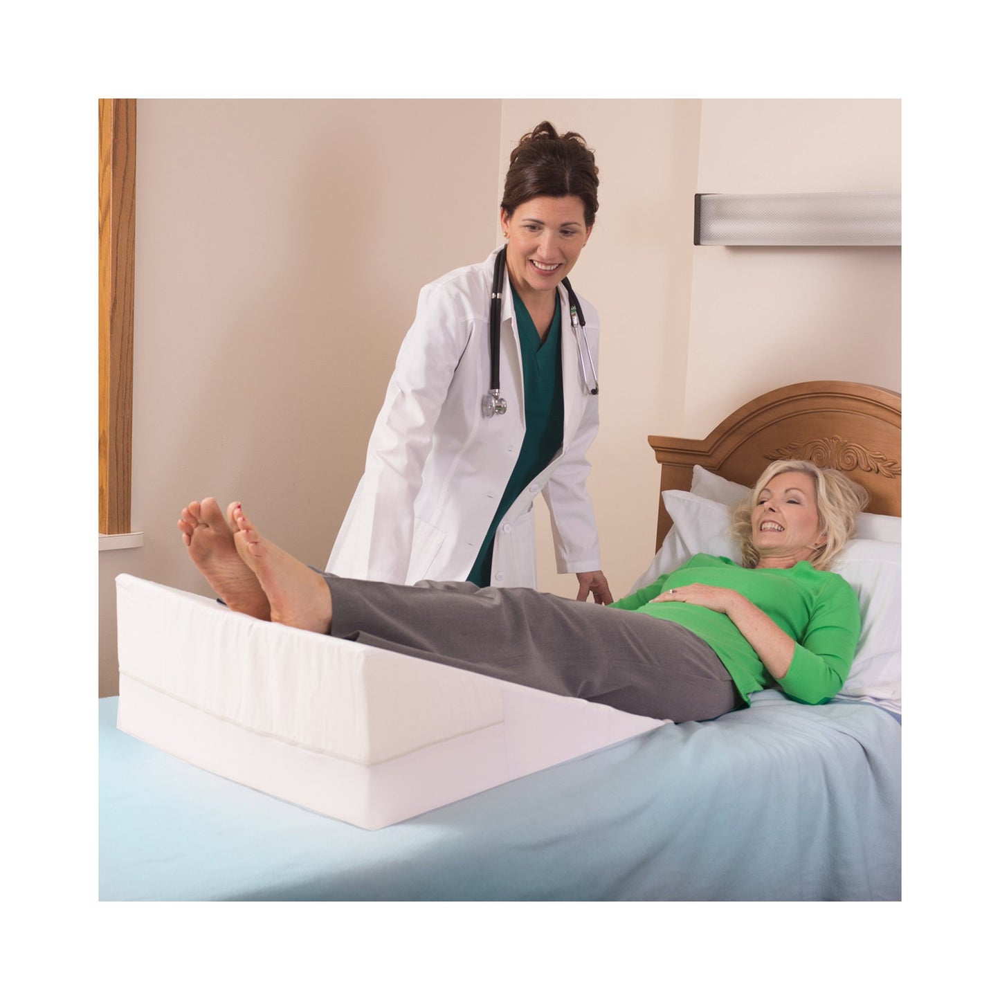 DMI® Foam Bed Wedge, White, 24 X 24 X 10 Inch