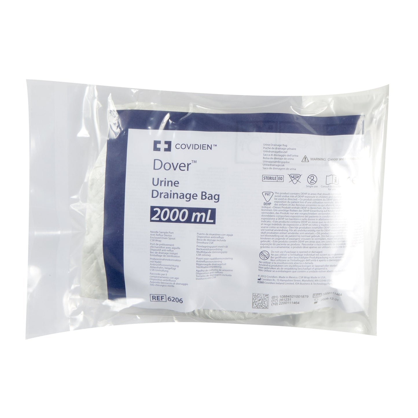 Dover™ Urinary Drainage Bag, 2000 mL