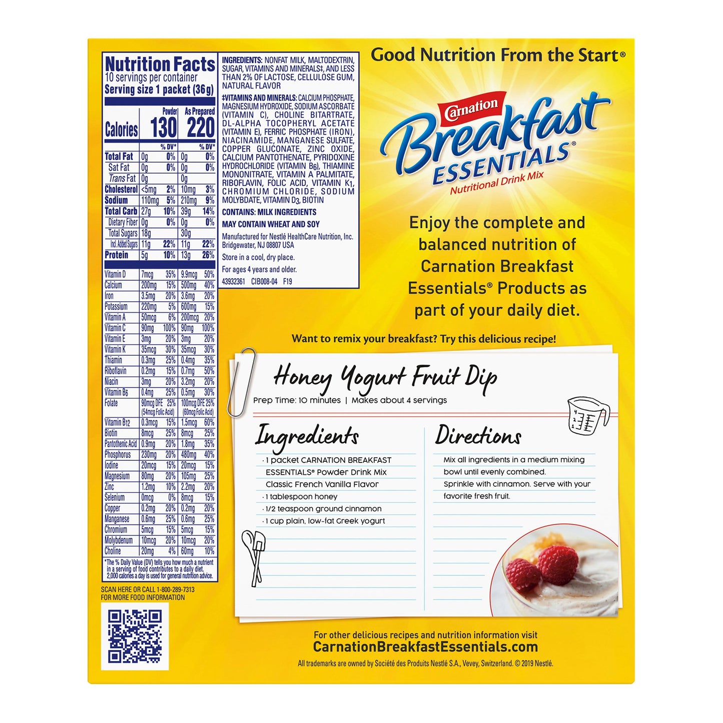 Carnation Breakfast Essentials® Vanilla Nutritional Drink