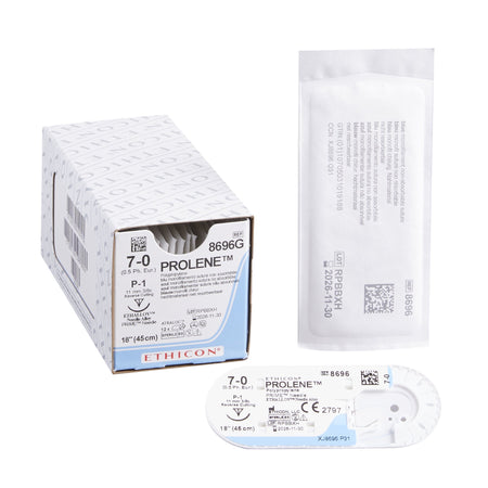 Ethicon 8696G Prolene Polypropylene Nonabsorbable Suture with Needle, Precision Reverse Cutting