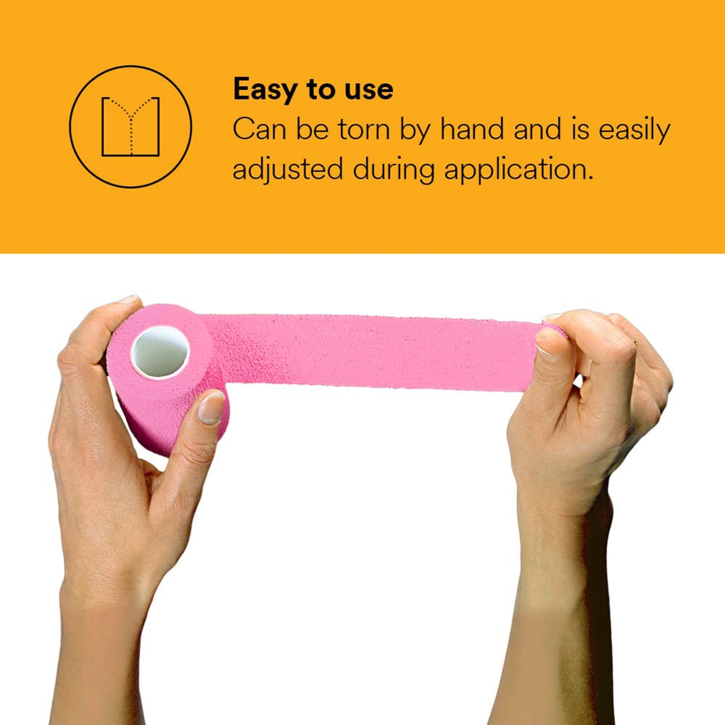 3M™ Cohesive Bandage LF 2 Inch X 5 Yard Self-adherent Closure Pink NonSterile Standard Compression