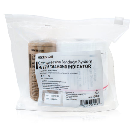 McKesson 2006 Two-Layer Compression Bandage System, 4 Inch x 1 Yard